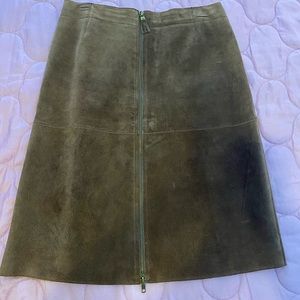 Issac Mizrahi for Target suede zip up skirt